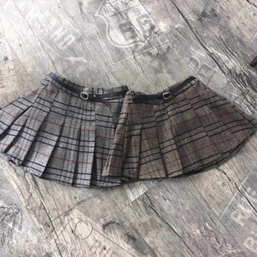 2019新款秋冬格子防羊毛女童半身...