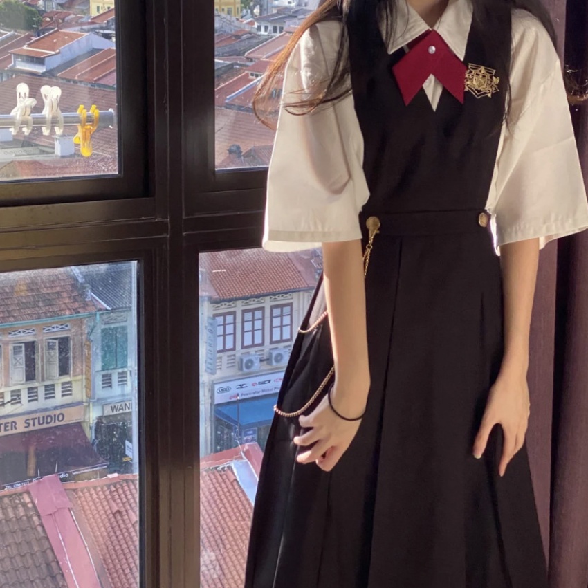 厂家直销原创护奶裙日系JK制服百褶...