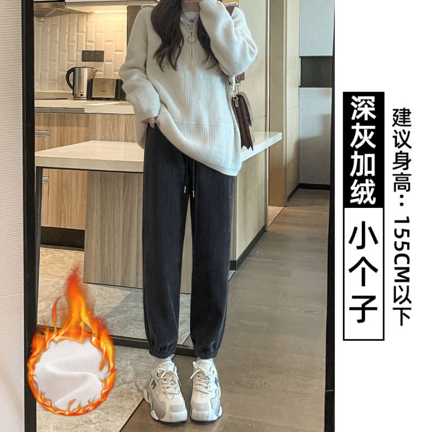 2026年加绒运动裤女裤子秋冬季2...