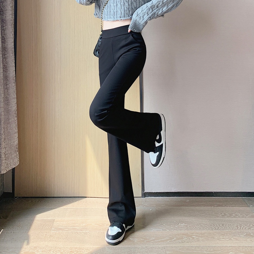 【长腿马蹄裤】秋新款显瘦锦棉黑色不...
