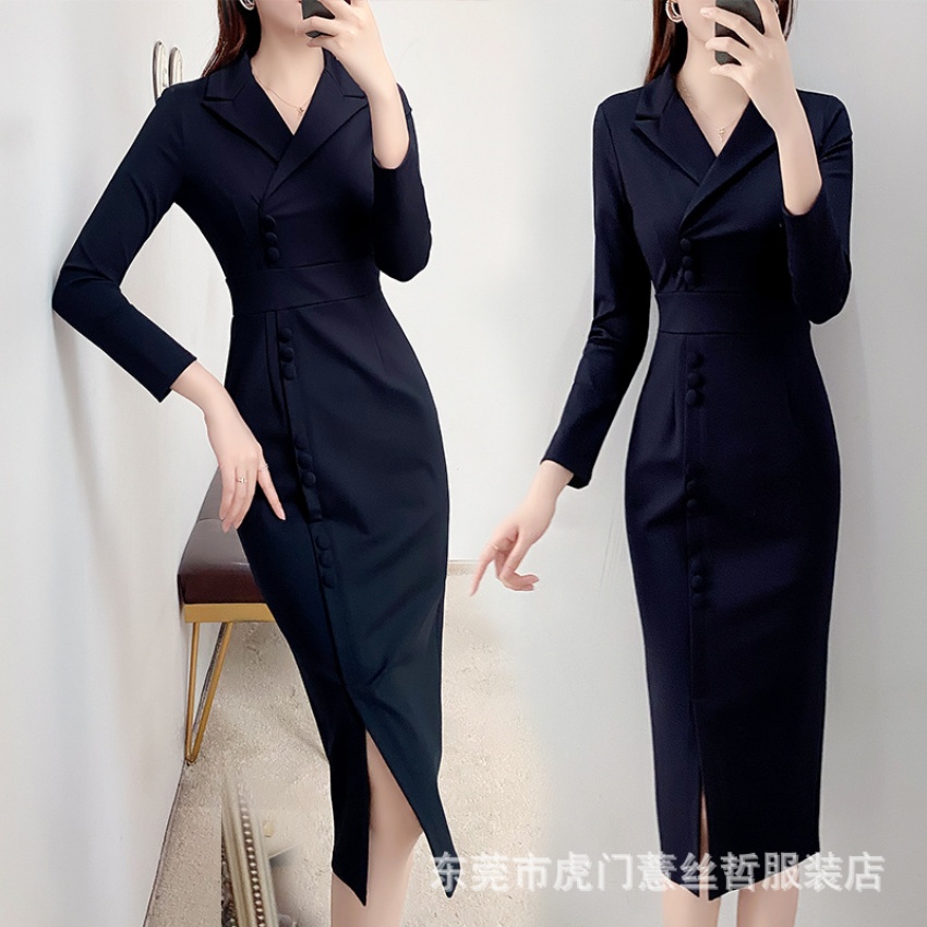1007秋冬名媛气质女神范藏蓝色包...